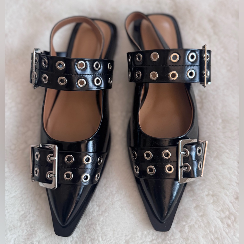 Dolls Kill Black Studded Flats
